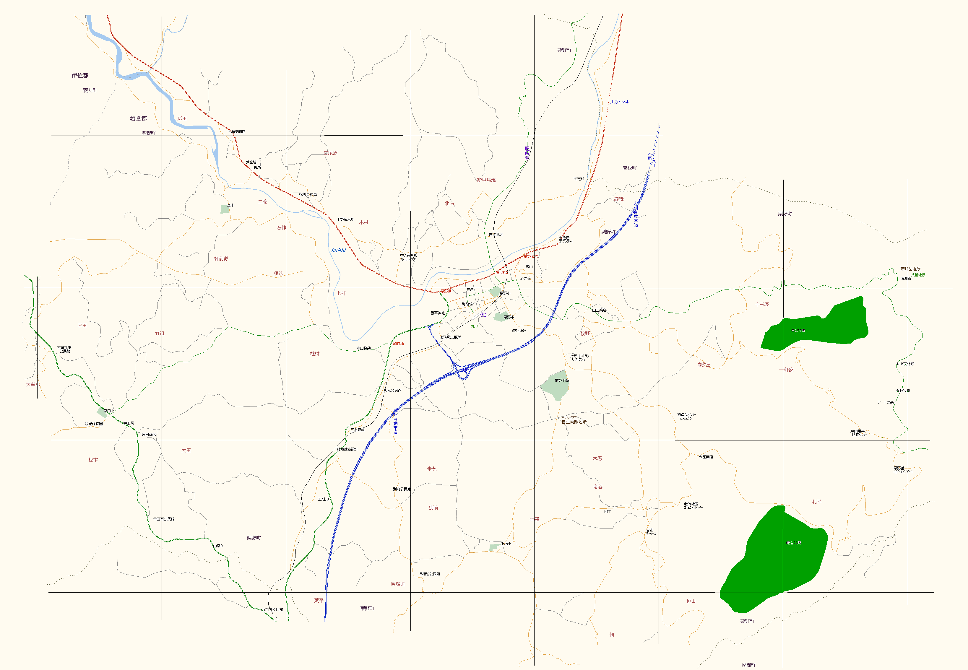 Map of Kurino-Choh